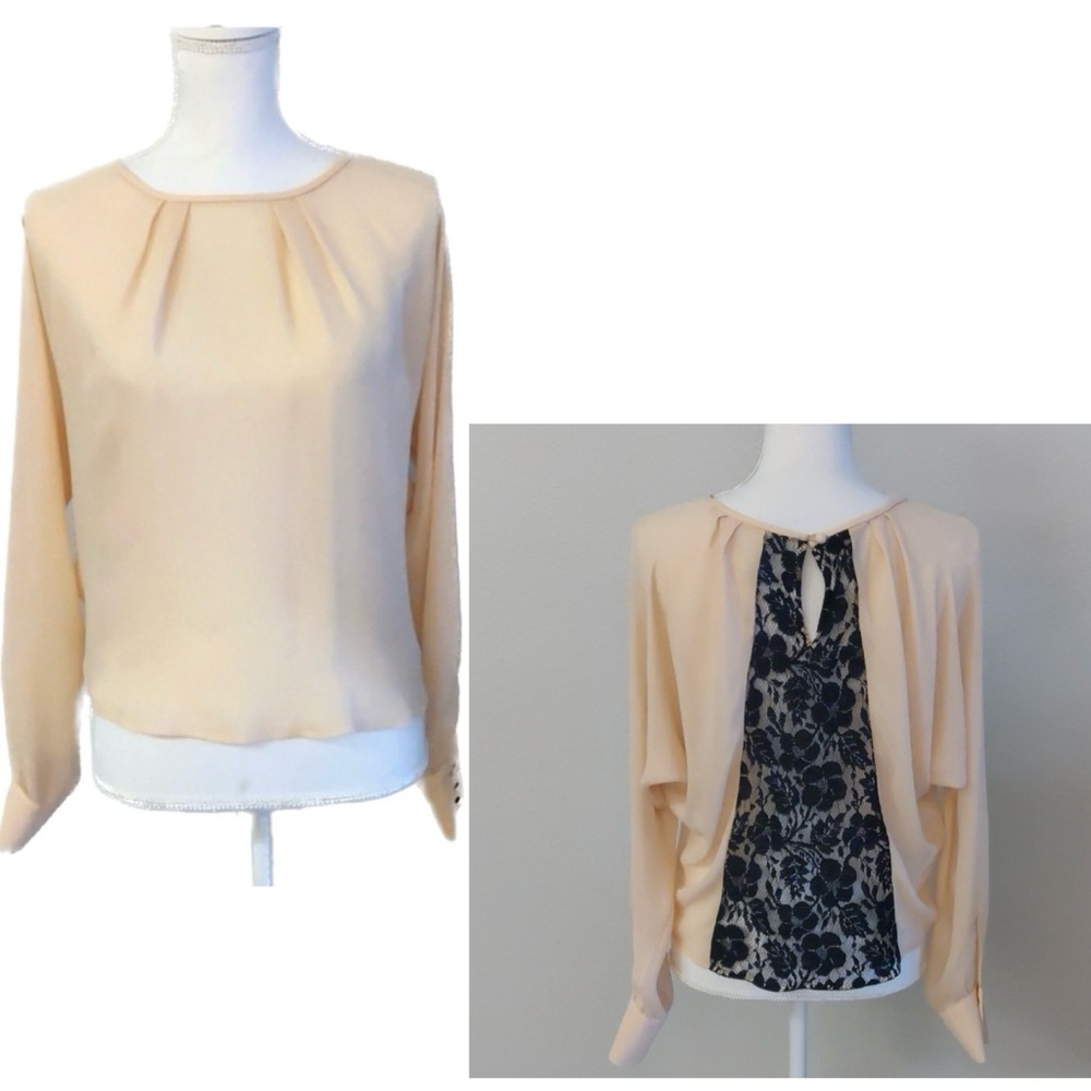 Rachel Roy nude blouse XS #9